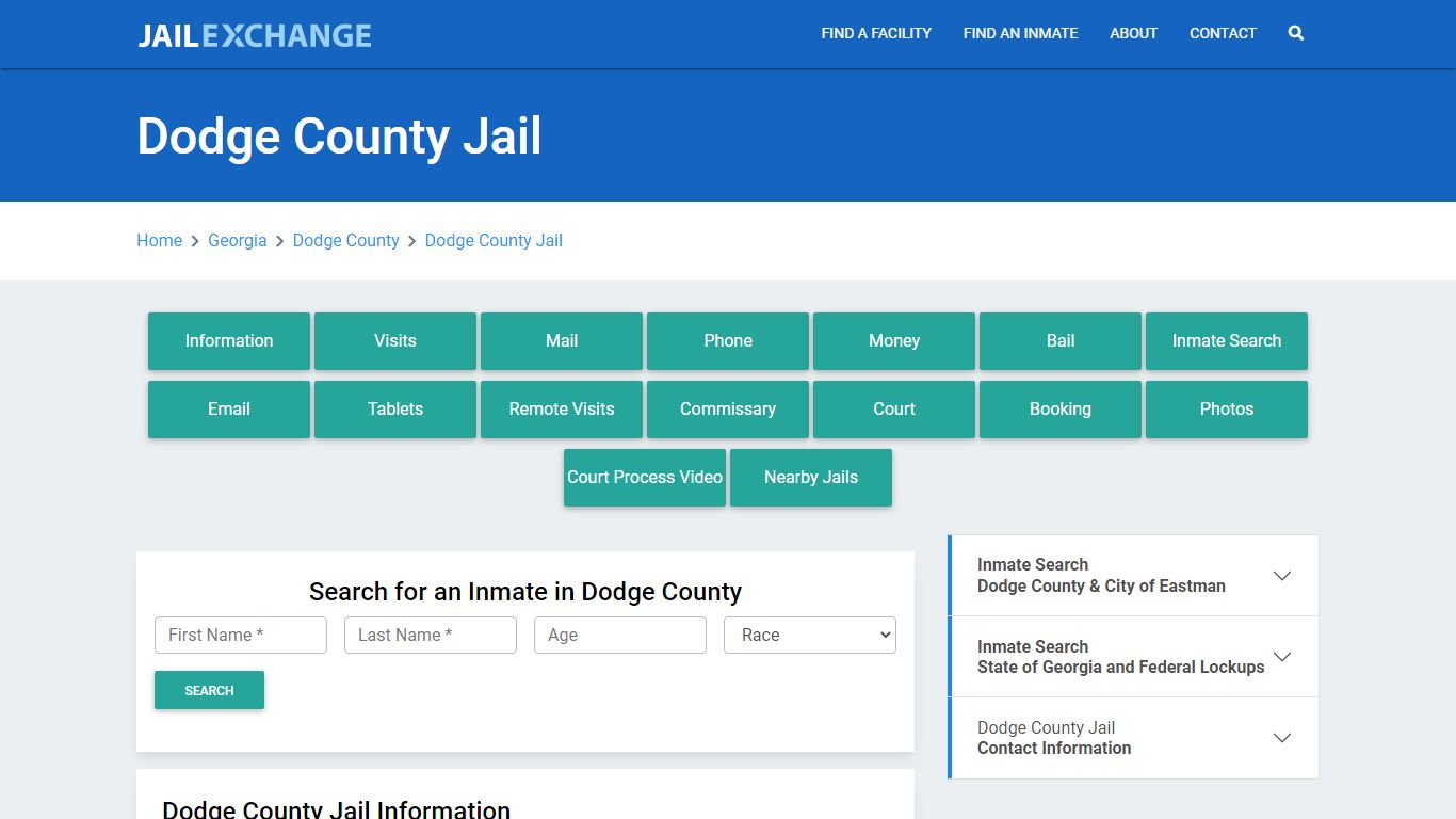 Dodge County Jail Roster Lookup, GA, Inmate Search